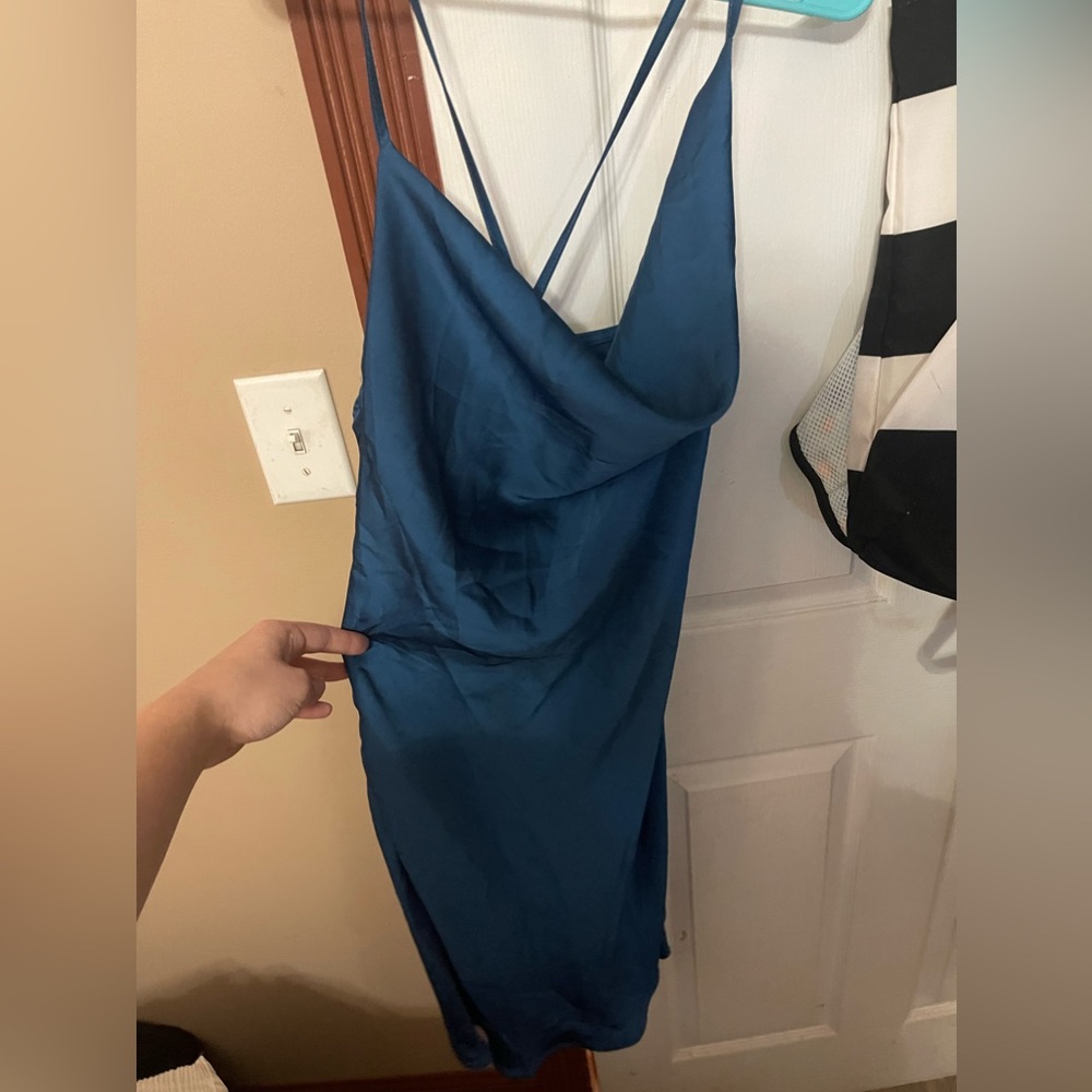 Blue slip dress from shein